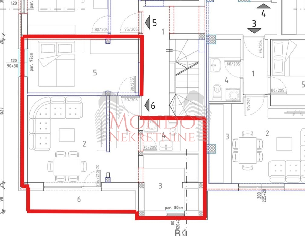 Jednoiposoban stan na Trosarini, novogradnja u plizini restorana Paris