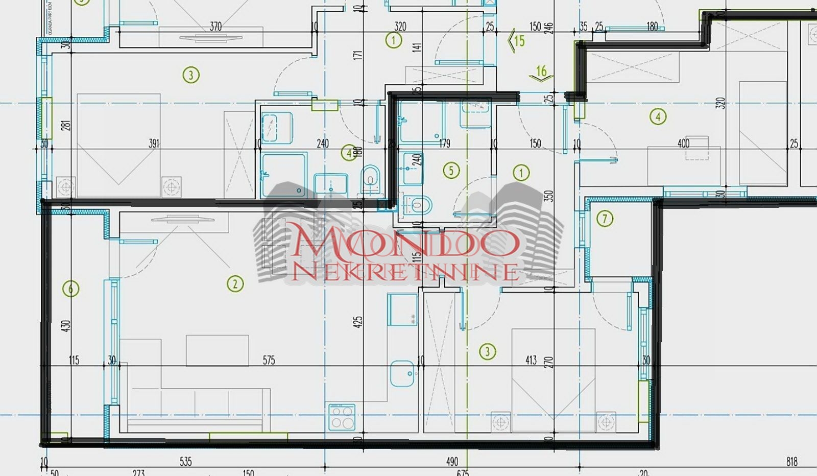 Dvoiposoban stan u izgradnji na Crvenom pevcu