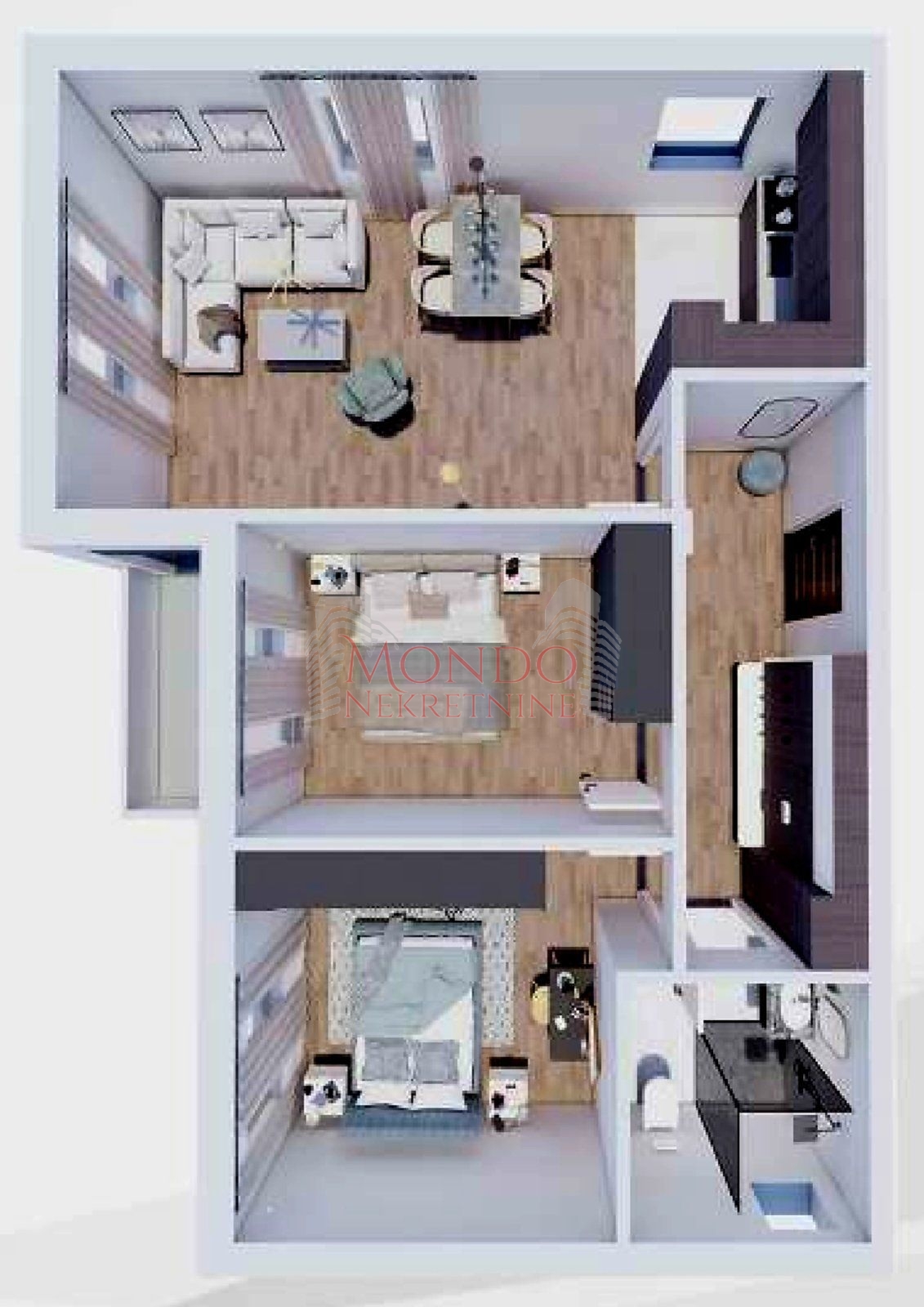 Dvoiposoban stan u izgradnji iznad Vrezinskog bazena i DISA