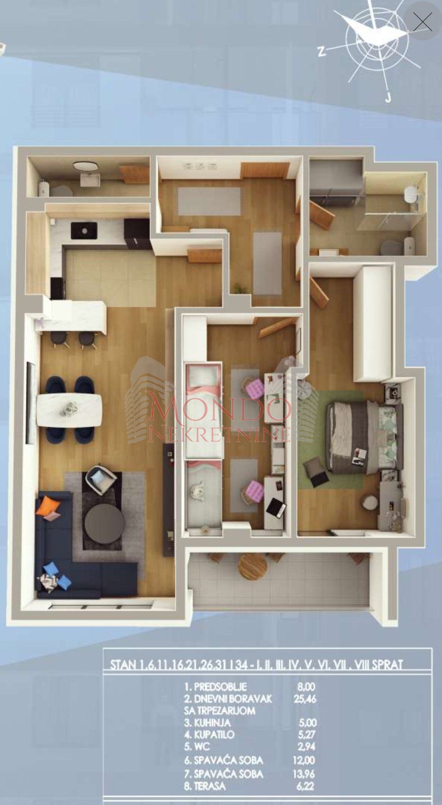 Dvoiposoban stan u samom centru grada, novogradnja