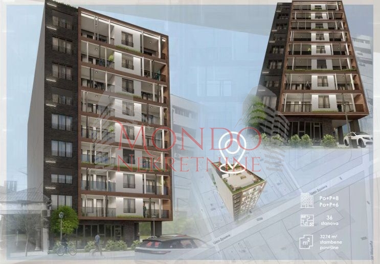 Troiposoban stan u samom centru grada, novogradnja