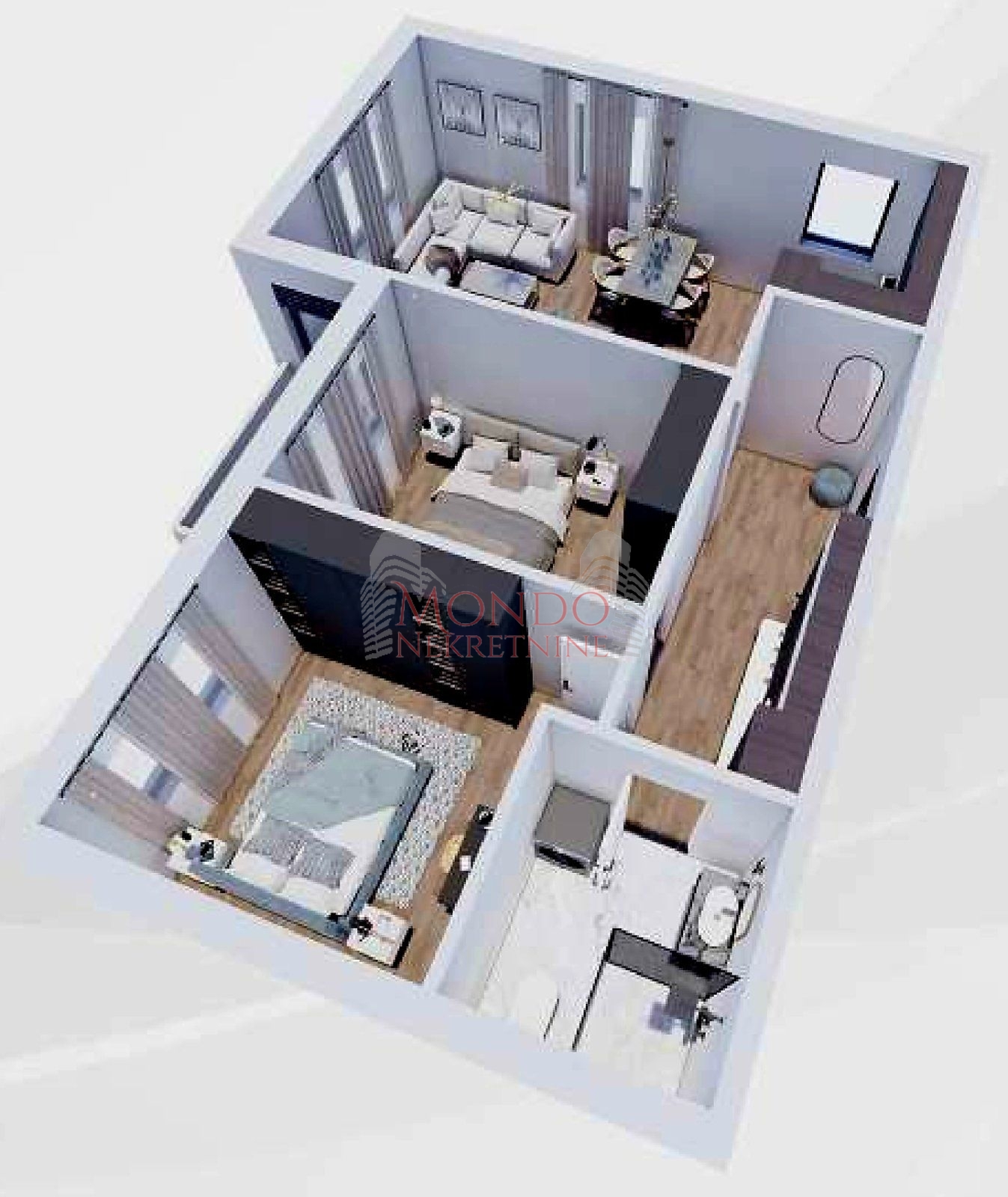 Dvoiposoban stan u izgradnji iznad Vrezinskog bazena i DISA